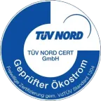 TÜV NORD Ökostrom Zertifikat für Stromtarife